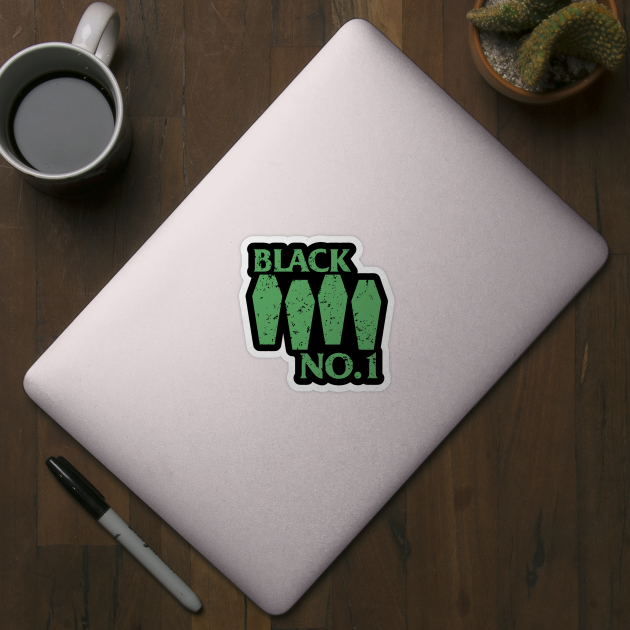 "BLACK NO 1 COFFINS" BLACK GREEN by joeyjamesartworx